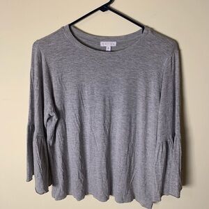 Leith Bell Sleeve Gray Shirt Extra Small